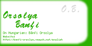 orsolya banfi business card